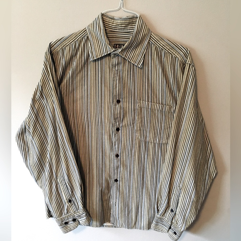Tribes Multi Stripe Long Sleeved Men's Shirt